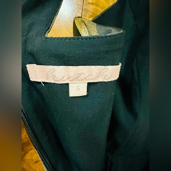 Hutch Anthropologie Size 6 Shift Dress Black Metallic - Picture 5 of 5